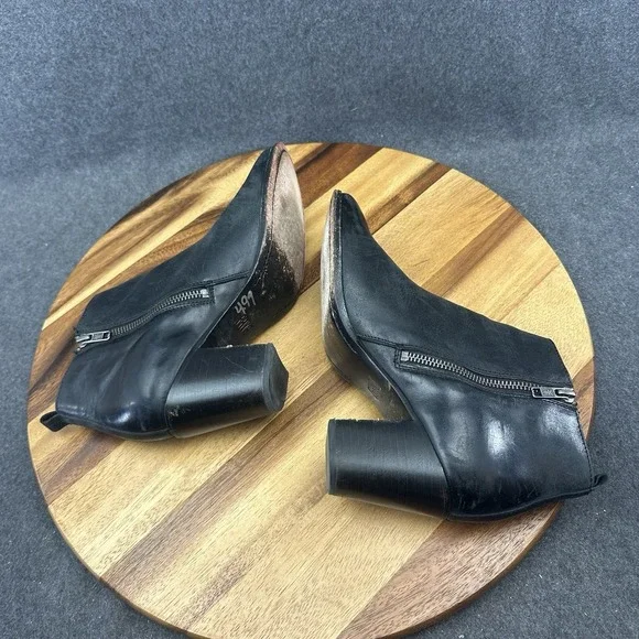 Frye Boots Womens 8.5 Meghan Ankle Bootie Black Round Toe Block Heels 3476790 - Picture 9 of 12